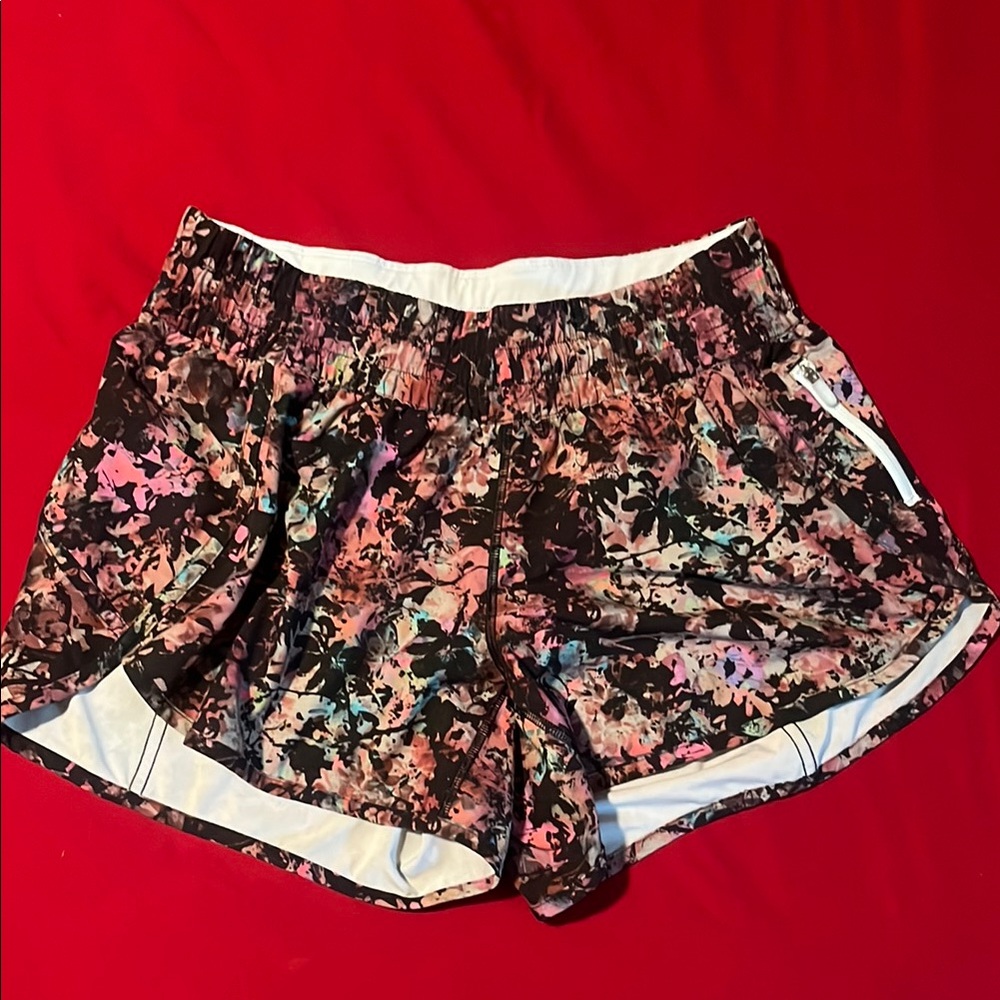 Lululemon Athletica Black and Pink Athletic Shorts